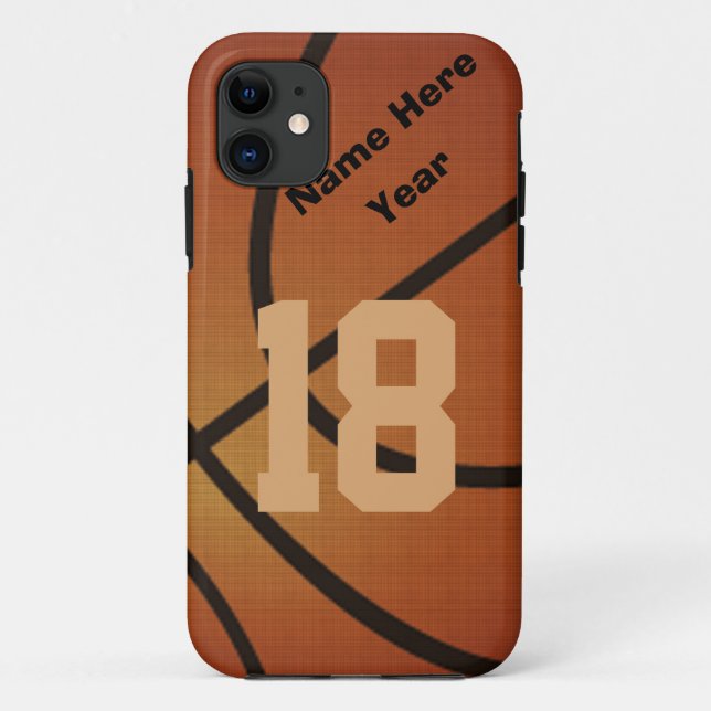 Capas de basquete iPhone 5 Retro Personalizadas (Verso)