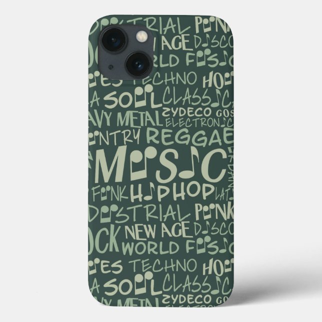 Capas de Colagem de Palavras de Genes de Música (Verso)