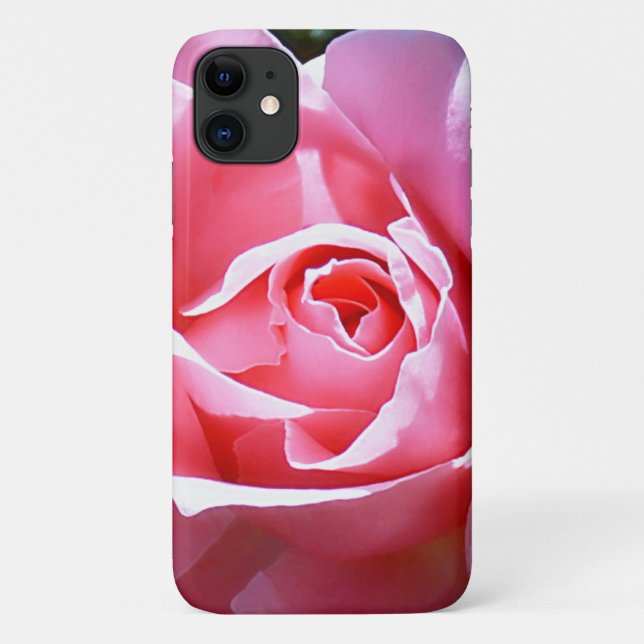Capas de iPhone11 Apple com Rosas Cor-de-Rosa Bare (Verso)