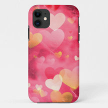 Capas de iPhone 11 Corações Rosas
