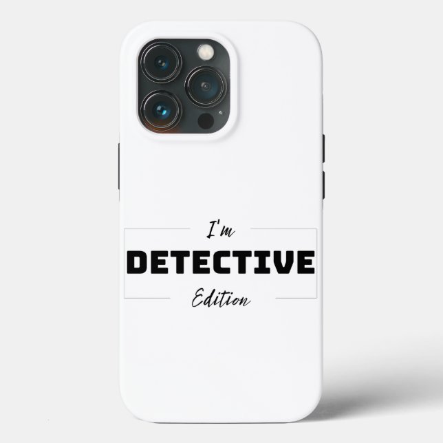 Capas de iPhone 13 Pro Edição Detetive Minimalista (Verso)