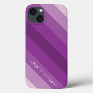 capas de iphone 5 - Faixa Diagonal Roxa Personaliz