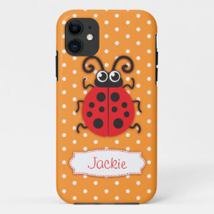Capas de iphone alaranjadas vermelhas do nome