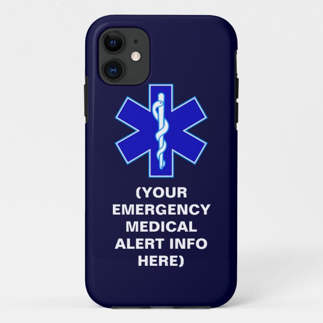 Capas de iphone alertas médicas da emergência (Verso)