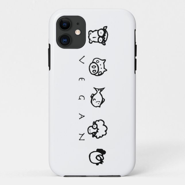 Capas de iphone animais do telefone do Vegan (Verso)