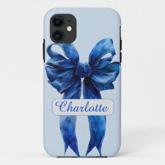 Capas de iphone Arco de coquete azul personalizada