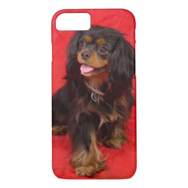 Capas de iphone Black Tan Cavalier King Charles Pu (Verso)