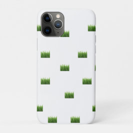Capas de iphone branca com patch de grama verde - 