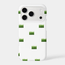 Capas de iphone branca com patch de grama verde - 