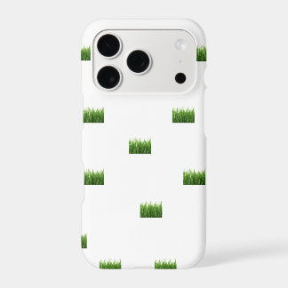 Capas de iphone branca com patch de grama verde - 