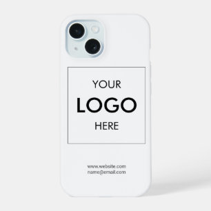 Capas de iphone branca do logotipo comercial