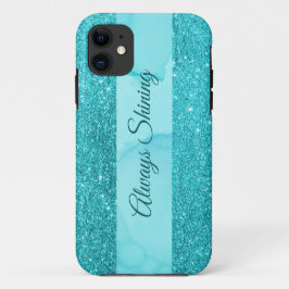Capas de iphone brilhante de turquesa Elegante