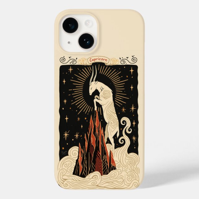 capas de iphone Capricórnio fitasArte Celestial Zo (Verso)