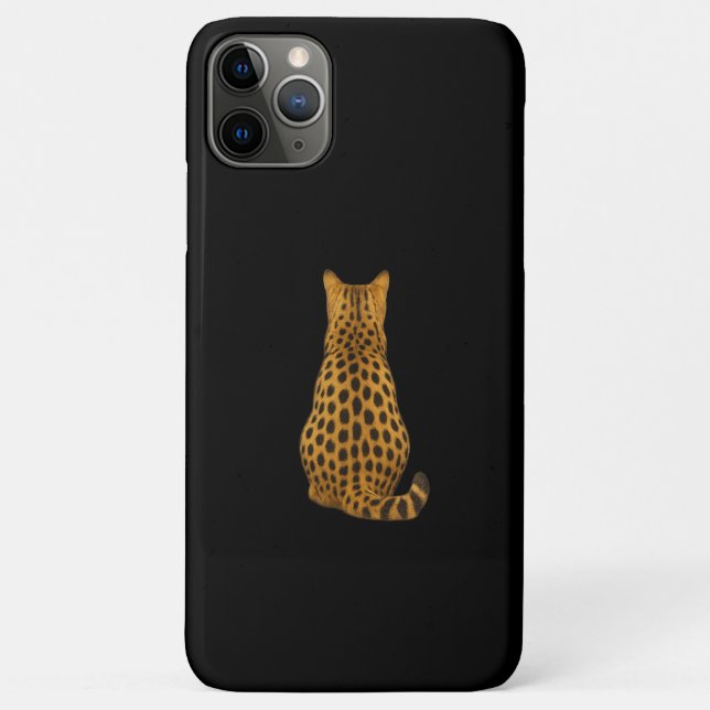 Capas de iphone Cheetah Back - Minimalista Wildcat (Verso)
