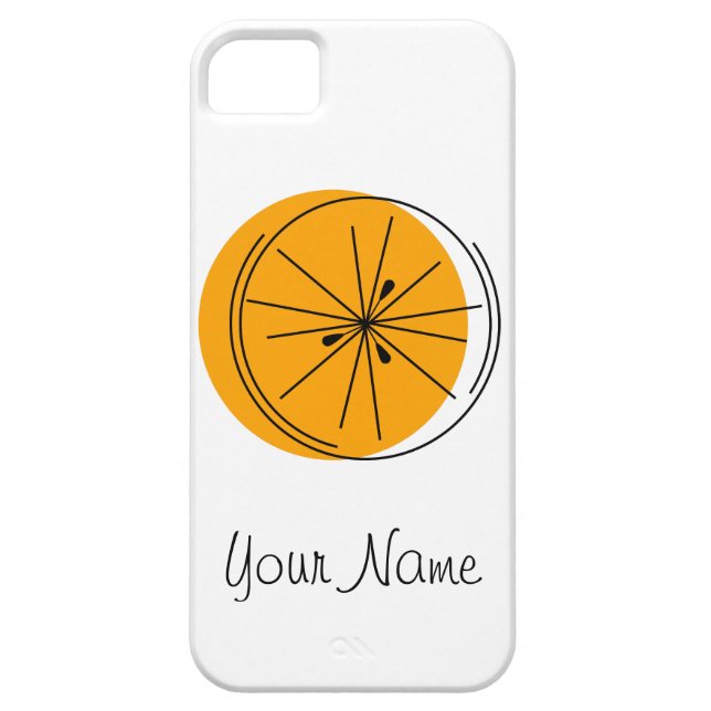 Capas de iphone Citrus Orange 'Name' (Traseira)