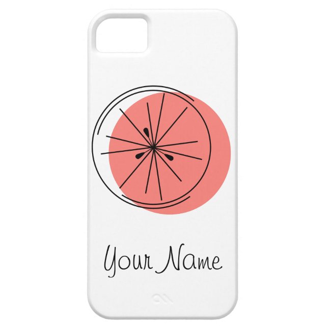 Capas de iphone Citrus Pink 'Name' (Traseira)