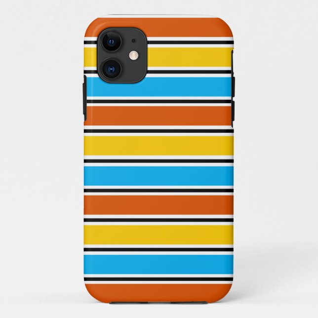 Capas de iphone Clássica Globe Stripe (Verso)