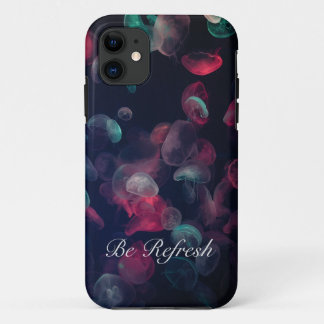 Capas de iphone coloridas iluminadas com cogumelo