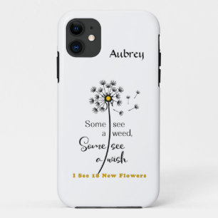 capas de iphone com a mensagem Dandelion & Care