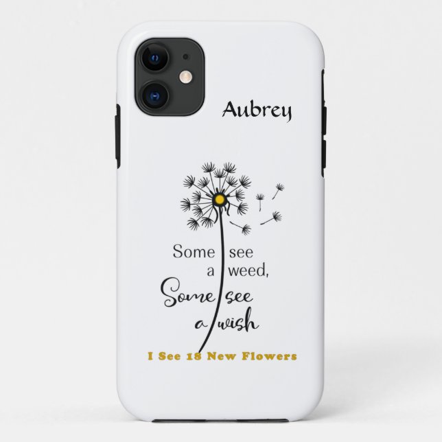 capas de iphone com a mensagem Dandelion & Care (Verso)