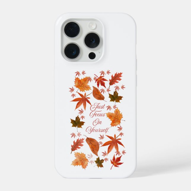 Capas de iPhone com Citação de Folhas de Outono Ap (Verso)
