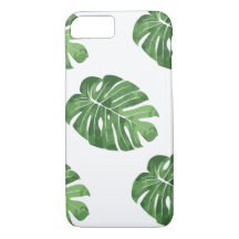 Capas de iphone com folhas tropicais impressão