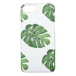 Capas de iphone com folhas tropicais impressão
