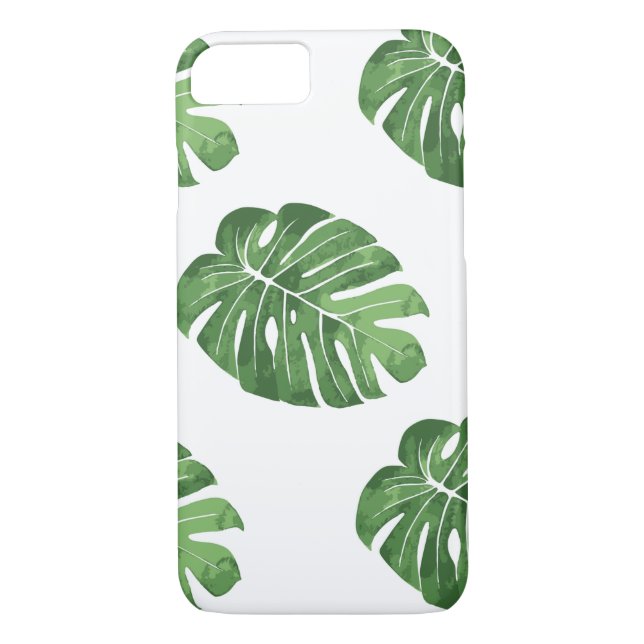 Capas de iphone com folhas tropicais impressão (Verso)