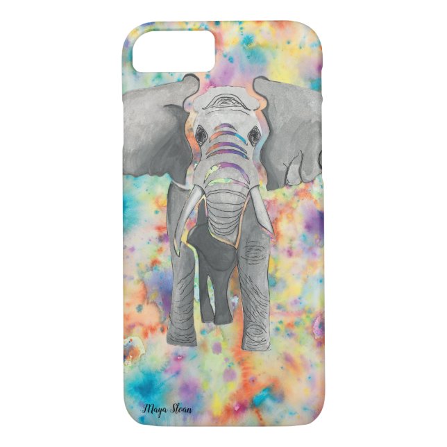capas de iphone com pintura de elefante original (Verso)