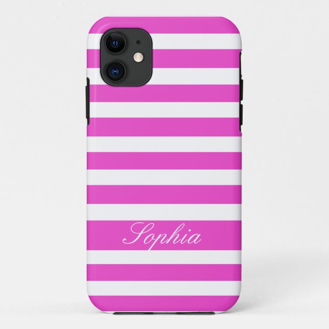 capas de iphone cor-de-rosa branca Strike personal (Verso)