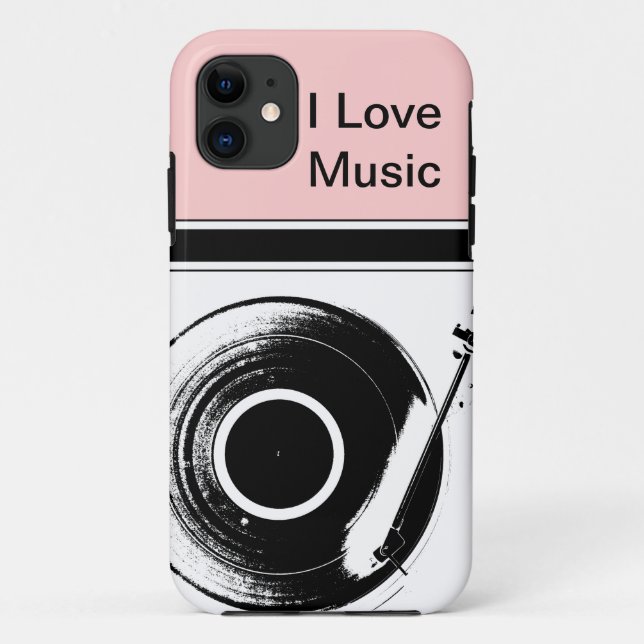 Capas de iphone cor-de-rosa da música (Verso)