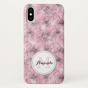 Capas de iphone cor-de-rosa floral empilhada