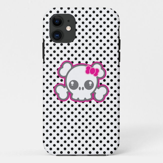 Capas de iphone Crônica de Fita Rosa de Kawaii (Verso)