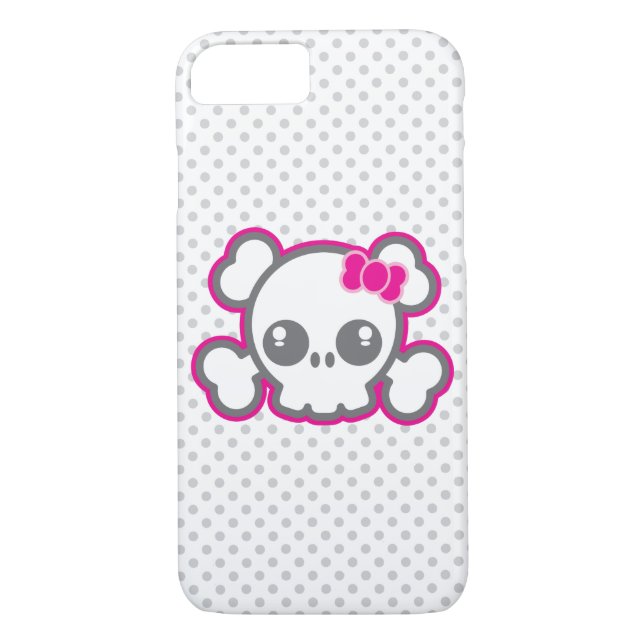 Capas de iphone Crônica de Fita Rosa de Kawaii (Verso)
