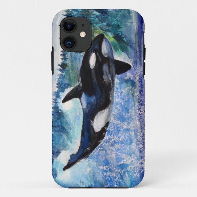 Capas de iphone da aguarela dos animais selvagens (Verso)