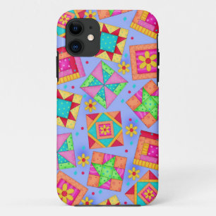 Capas de iphone da arte dos retalhos da edredão d