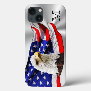 Capas de iphone da bandeira americana Monogrammed