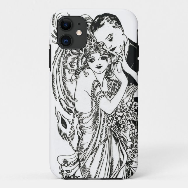 capas de iphone da beleza do Flapper do 1920 (Verso)