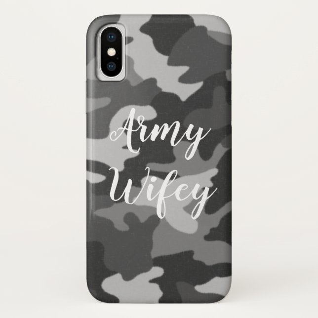 Capas de iphone da Camada de Cinza do Exército Wif (Verso)