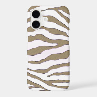 Capas de iphone da listra da zebra do ouro e da