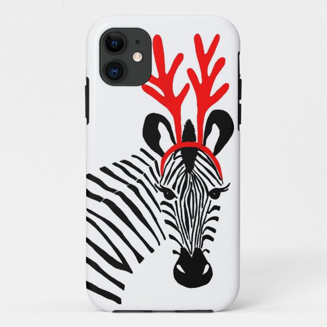Capas de iphone da zebra do feriado (Verso)