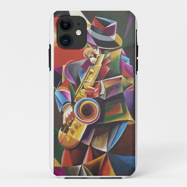 Capas de iphone das belas artes do saxofone do (Verso)