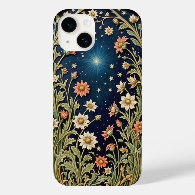 Capas de iphone das estrelas de despedida de flor  (Verso)