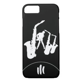 Capas de iphone de 2 Monogramas do Sax White Saxop
