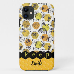 Capas de iphone de abelhas amarelas
