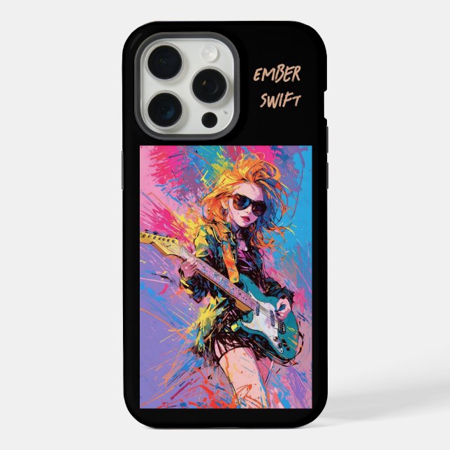 Capas de iphone de animação do tocador de guitarra (Verso)