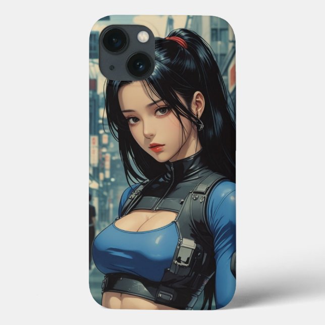 Capas de iphone de anime Cyberpunk Girl (Verso)
