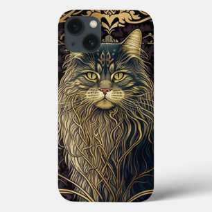 Capas de iphone de Arte de Cat AI para Maine Coon