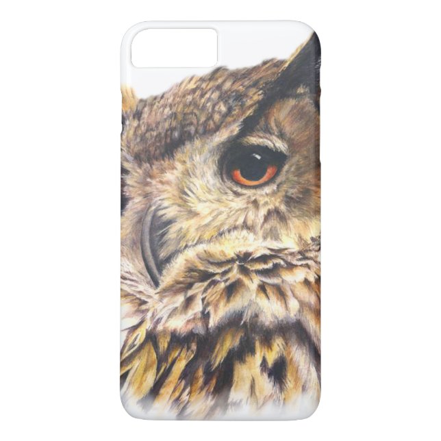Capas de iphone de arte Eurasian Eagle Owl (Verso)