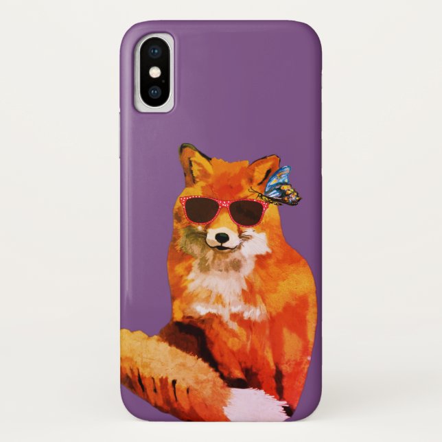Capas de iphone de Arte Red Fox (Verso)